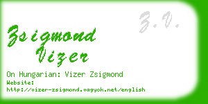 zsigmond vizer business card